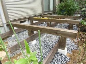 ウッドデッキの製作