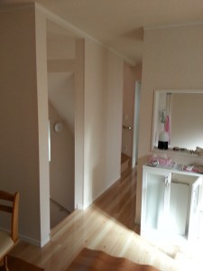 階段開口部のドア工事