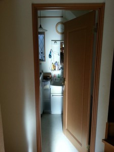アンティークドアの取り付け