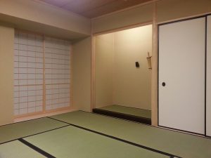 タワーマンションの茶室工事