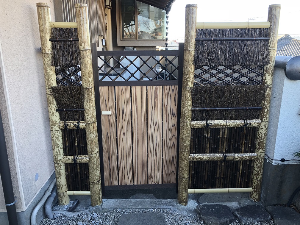 茶室入り口門の製作