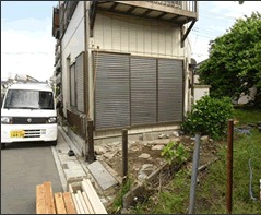 下屋の施工 施工前