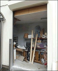 倉庫のサッシ取り付け 施工前