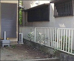 人工竹垣の設置 施工前