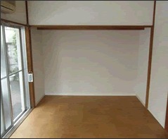 床のコルクタイル張り 施工後