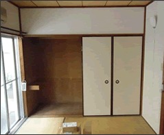 床のコルクタイル張り 施工前