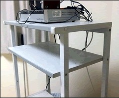 ラックの穴あけ加工 施工前