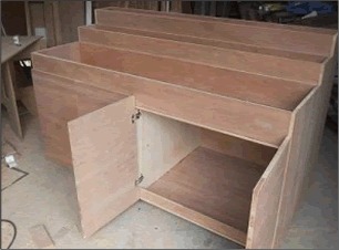 アロマショップの什器作成2 施工前